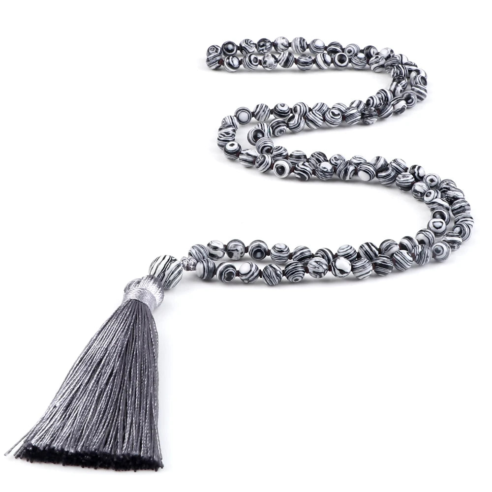 Collier Mala 108 perles de pierre