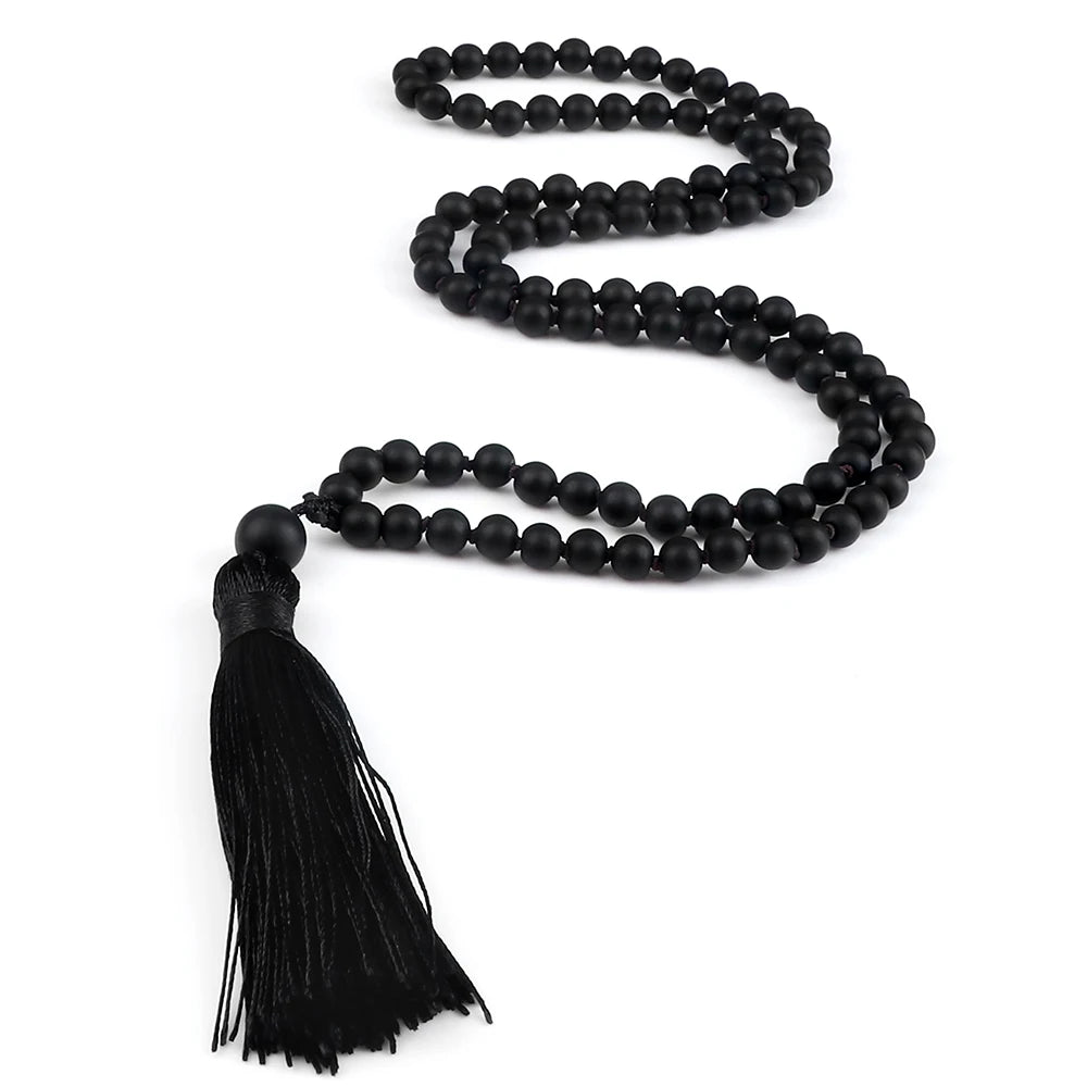 Collier Mala 108 perles de pierre