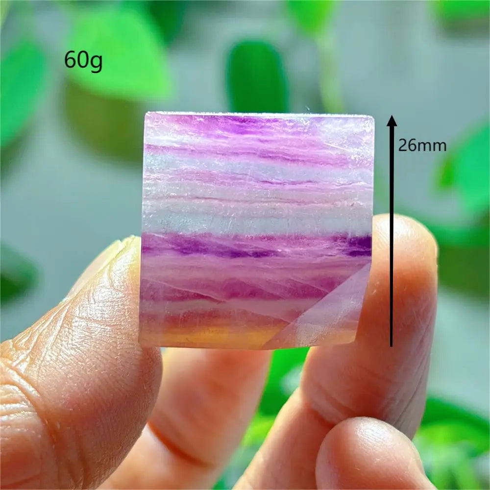 Natural Banded Candy Fluorite Cubes