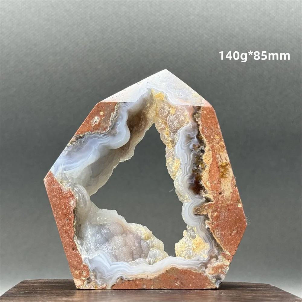 Natural Druzy Geode Fairy Window Tower