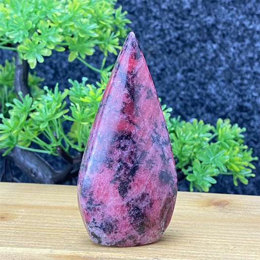 Natural Pink Rhodonite Free Form Torch