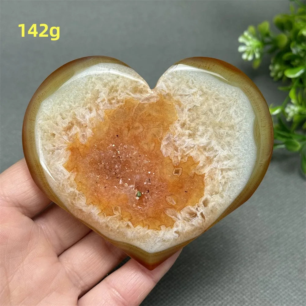 Natural Red Carnelian Druzy Heart