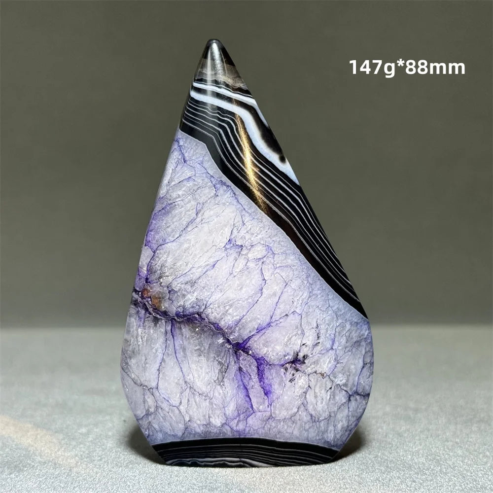 Enhanced Purple Agate Free Form Torch
