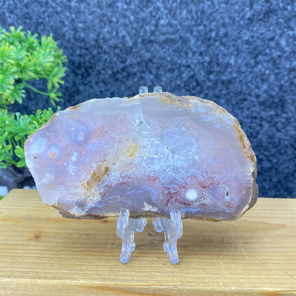 Natural Pink Amethyst Slab (With Stand)