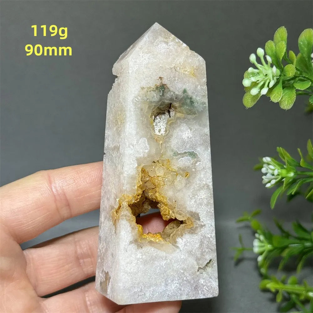 HQ Pink Amethyst Flower Agate Tower