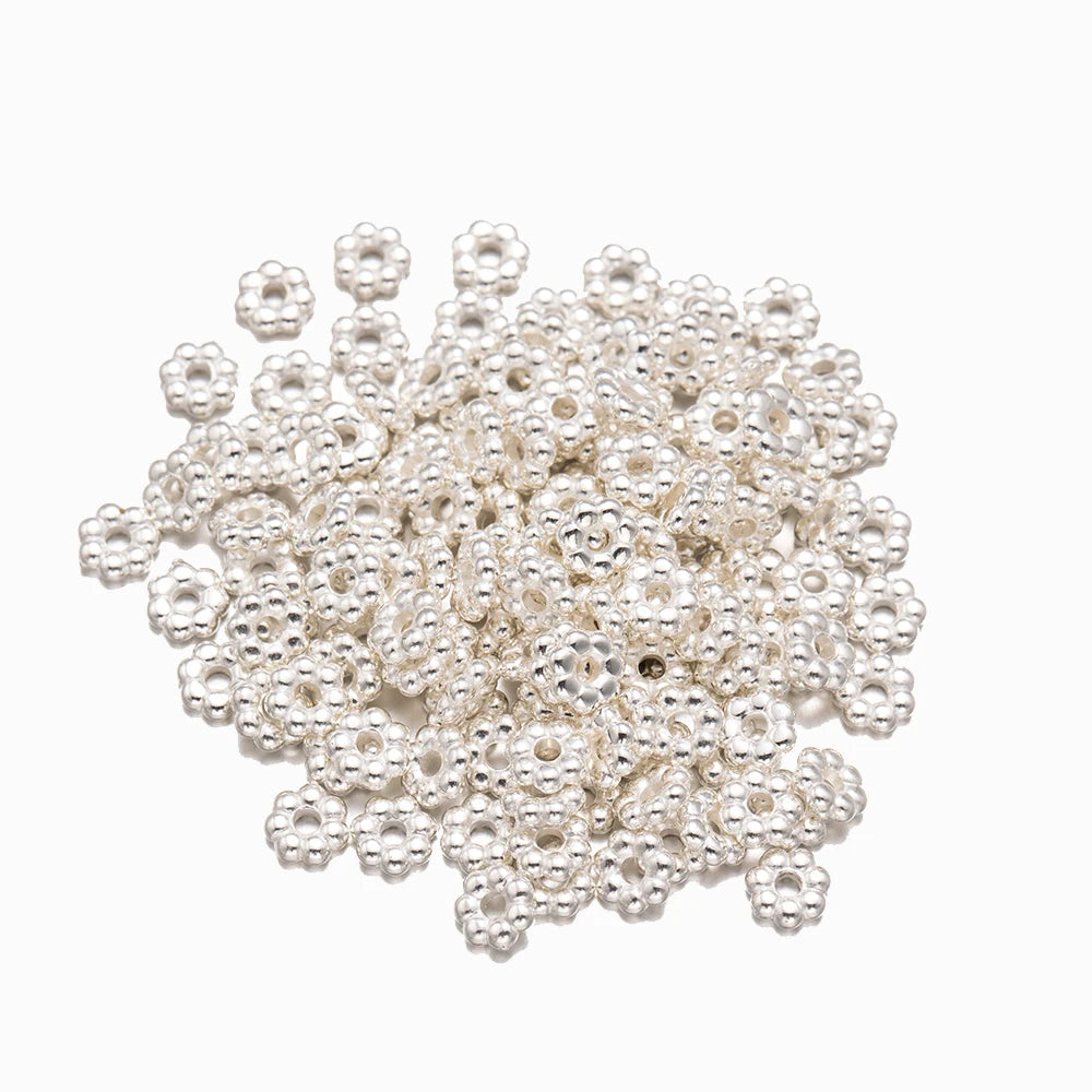 500pcs 4mm Flower Spacer Beads