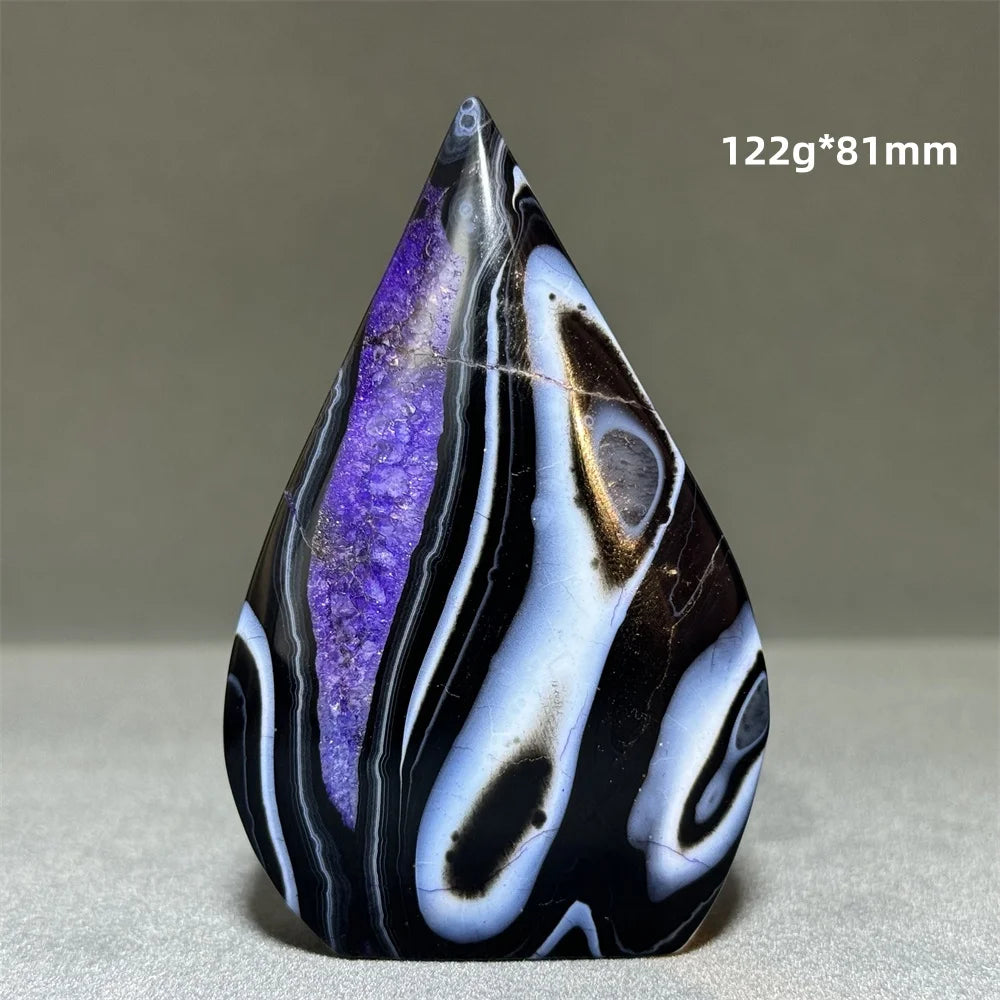 Enhanced Purple Agate Free Form Torch