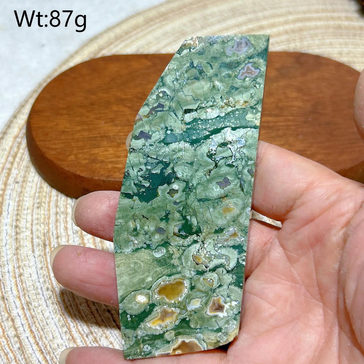 Natural Rainforest Jasper Druzy Slab