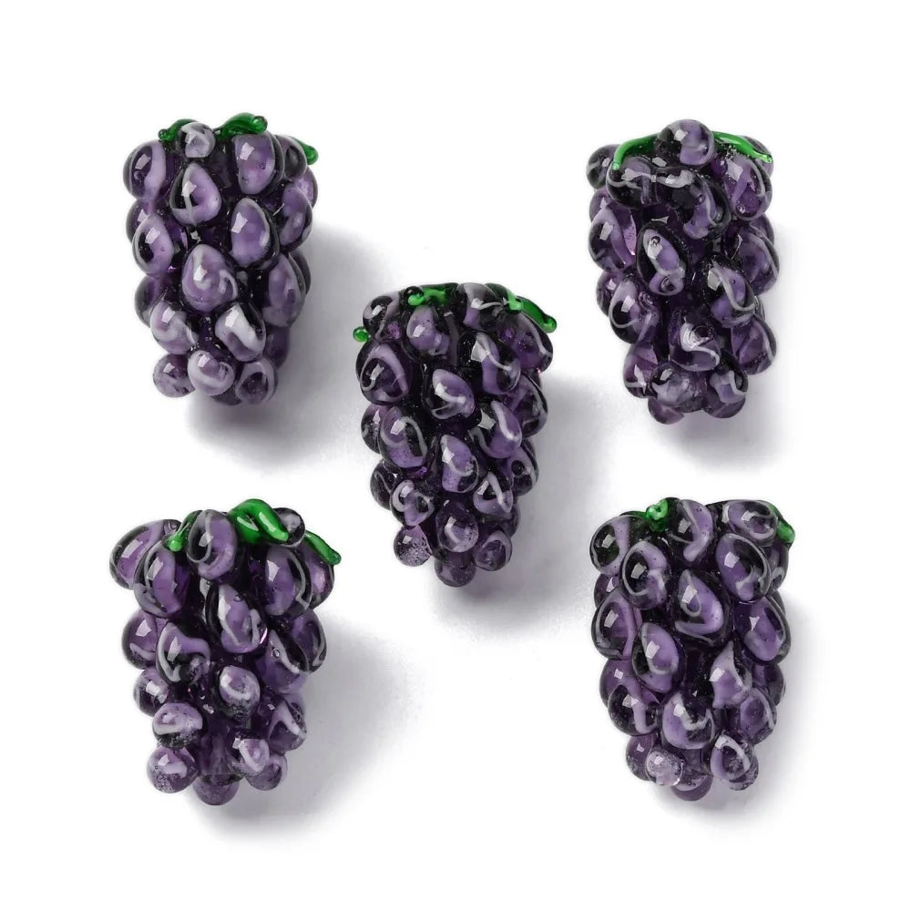 10Pcs Assorted Fruit Handmade Lampwork Beads