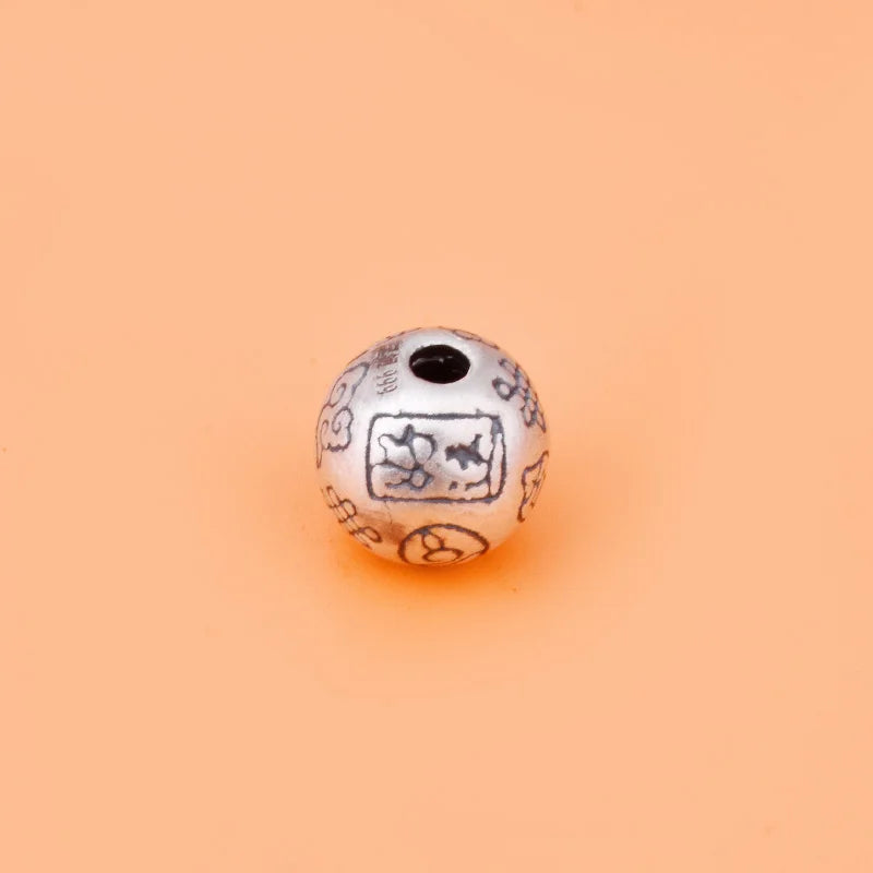 999 Sterling Silver Round Bead