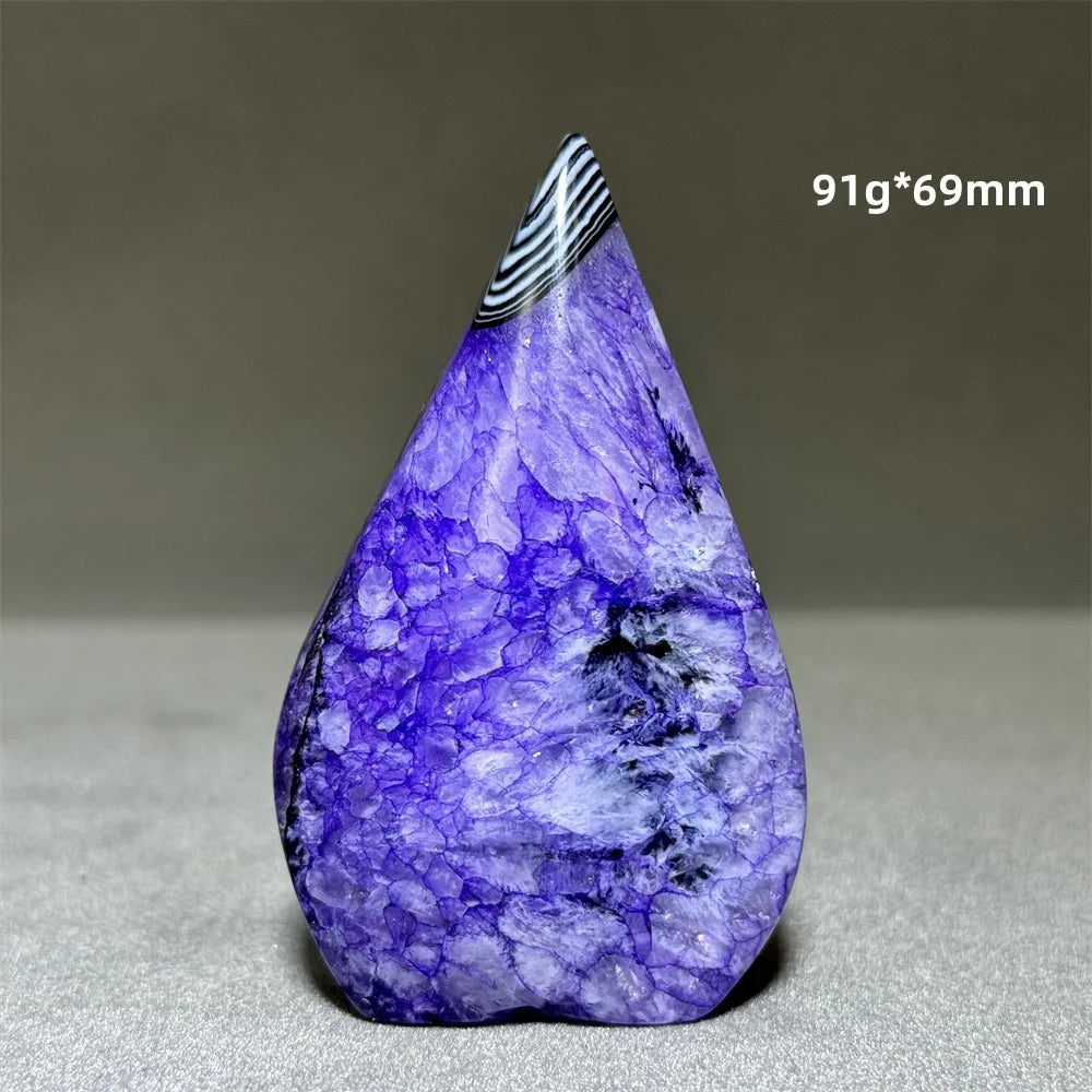 Enhanced Purple Agate Free Form Torch