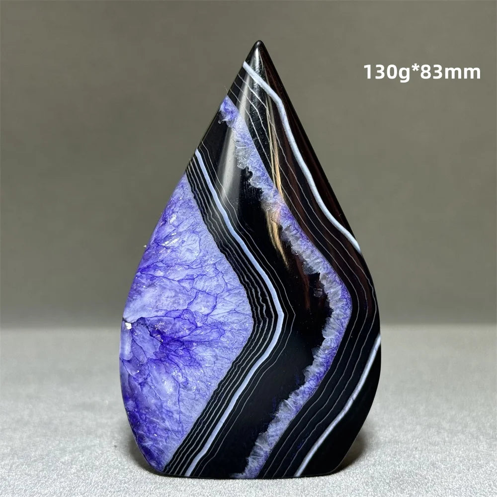 Enhanced Purple Agate Free Form Torch