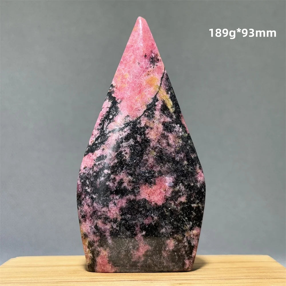 Natural Red Rhodochrosite Free-Form Torch
