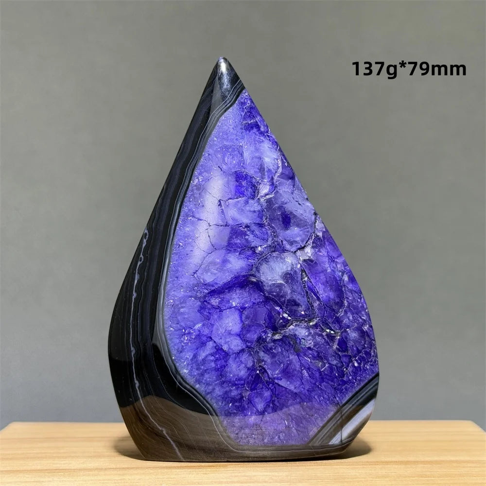 Enhanced Purple Agate Free Form Torch