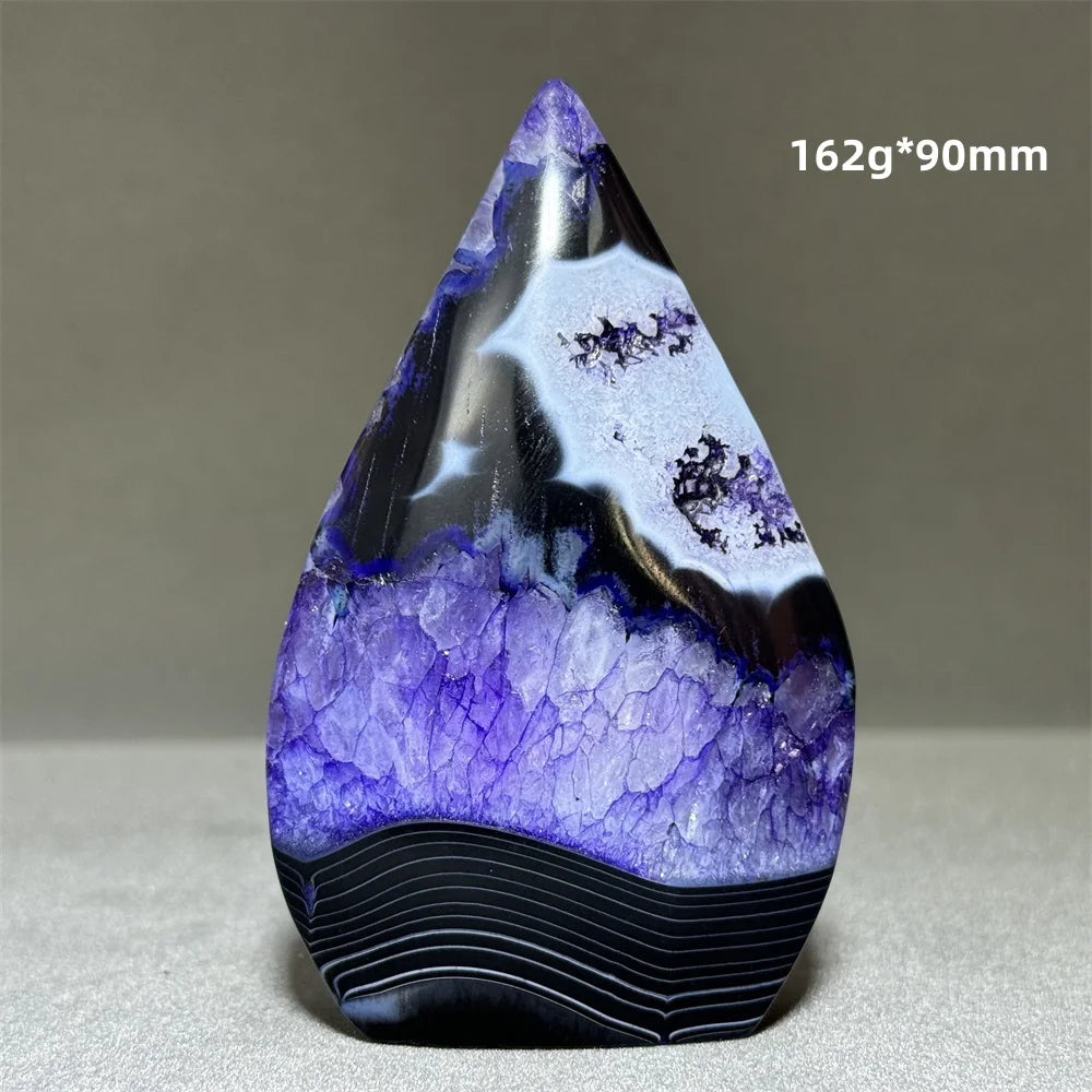 Enhanced Purple Agate Free Form Torch