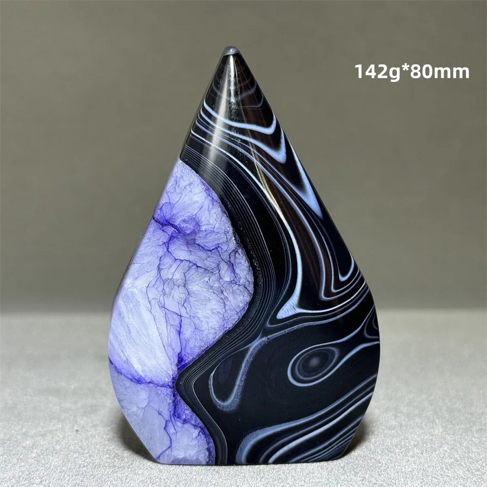 Enhanced Purple Agate Free Form Torch