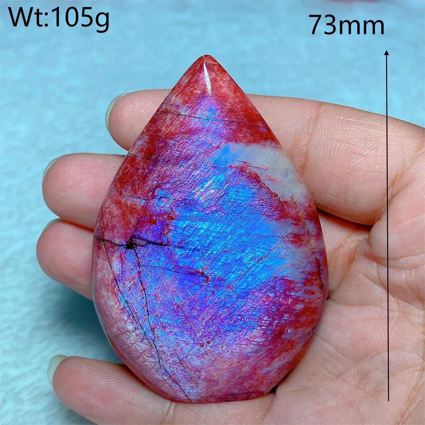 Natural Fire Moonstone Free Form Torch