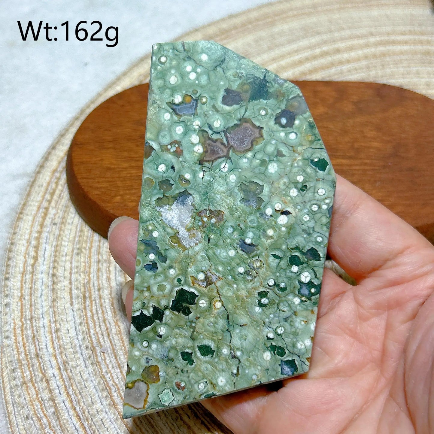Natural Rainforest Jasper Druzy Slab
