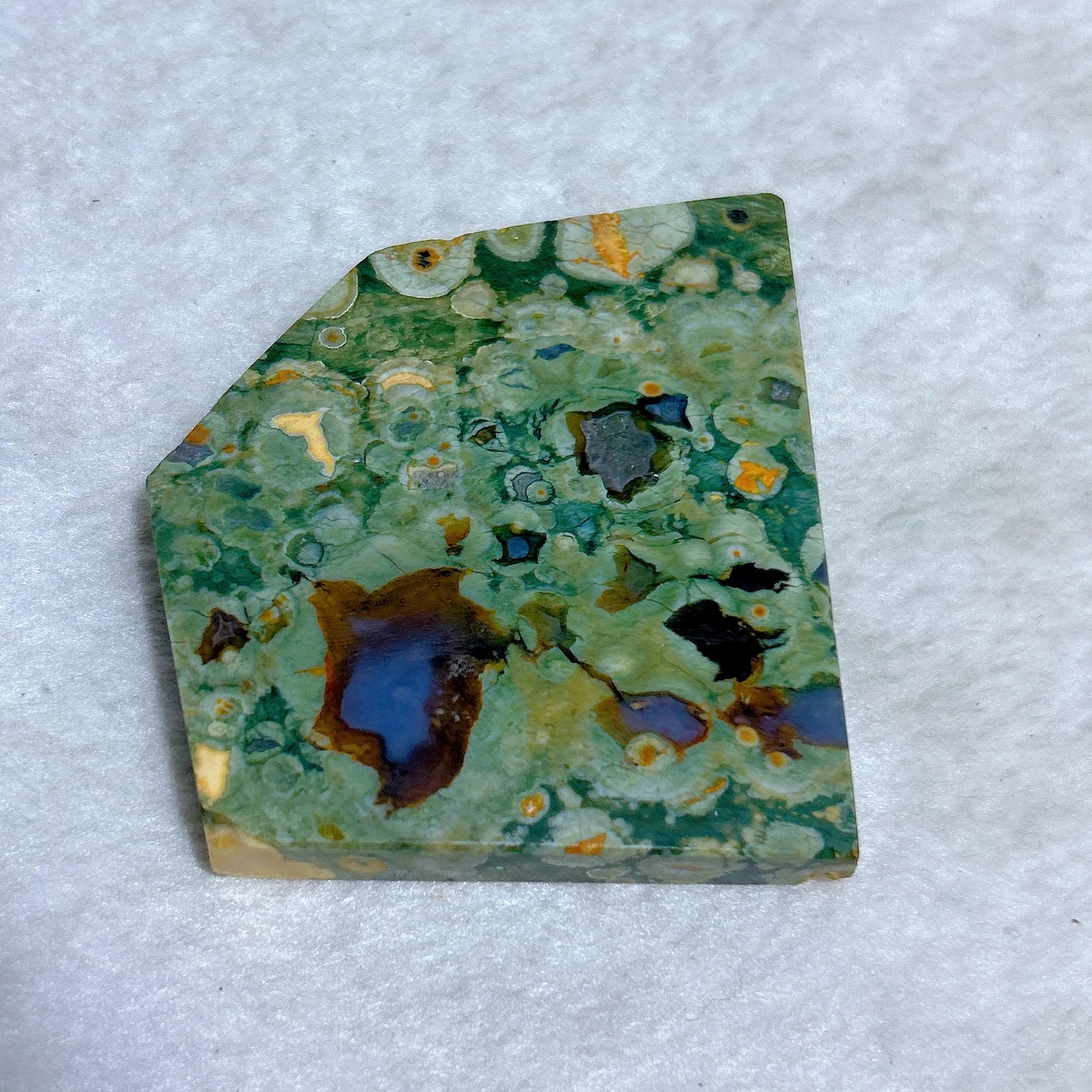 Natural Rainforest Jasper Druzy Slab