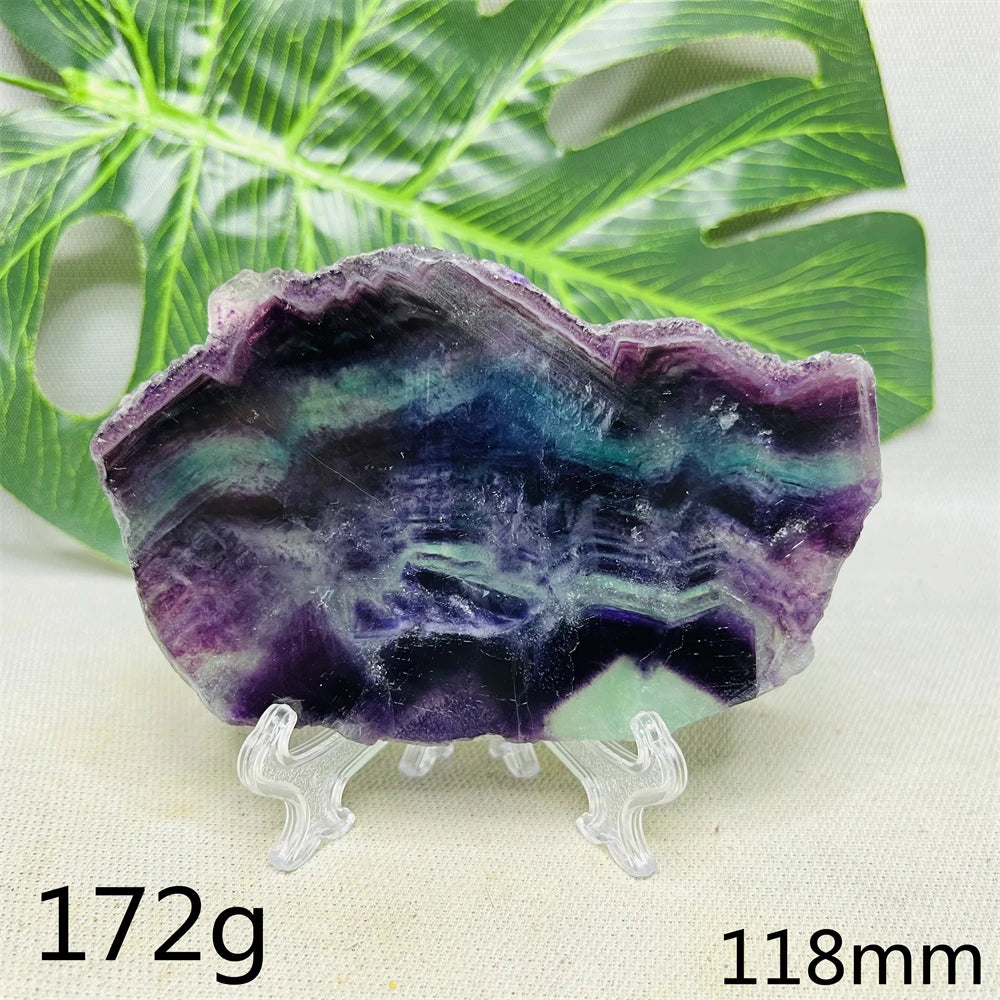 Natural Lightning Rainbow Fluorite Slab