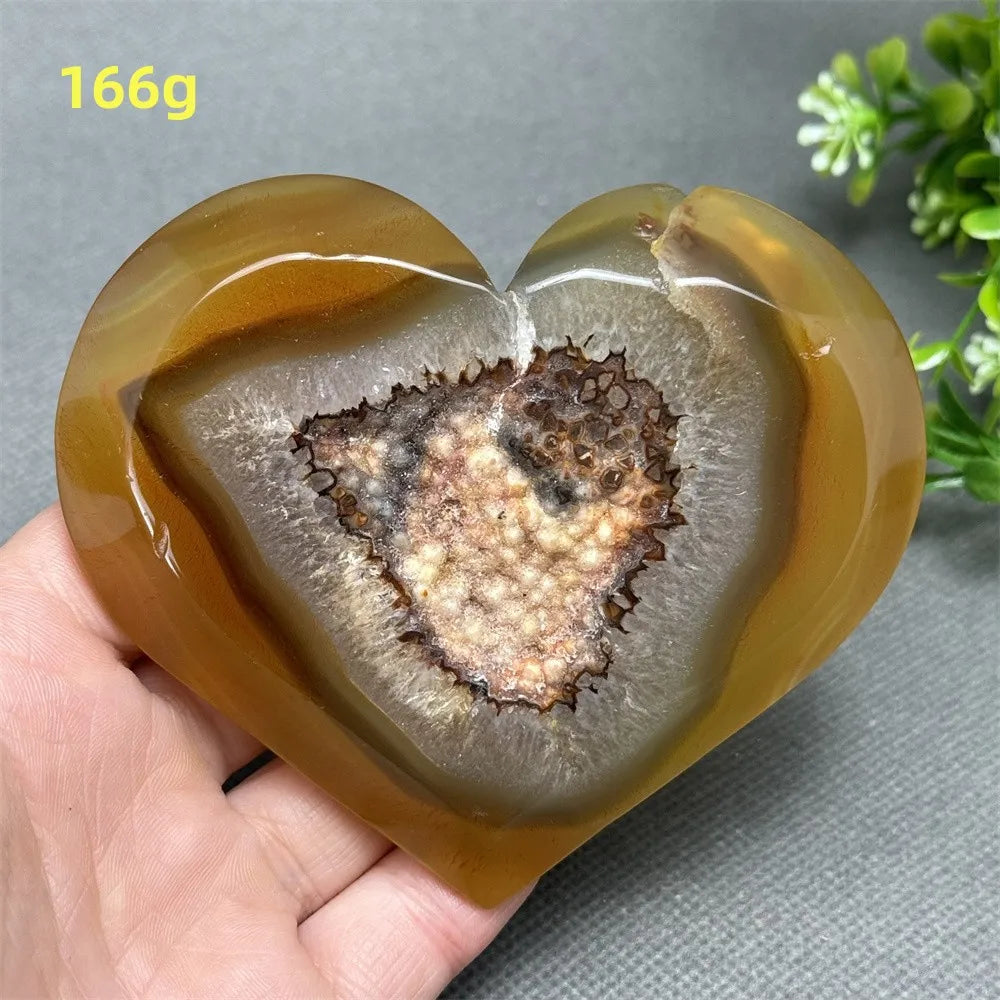 Natural Red Carnelian Druzy Heart