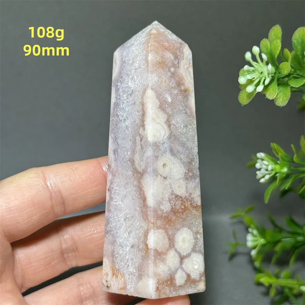 HQ Pink Amethyst Flower Agate Tower