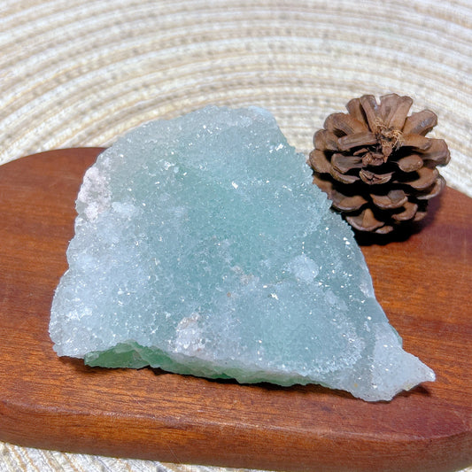 Natural Blue Sugar Fluorite Druzy Specimen Raw