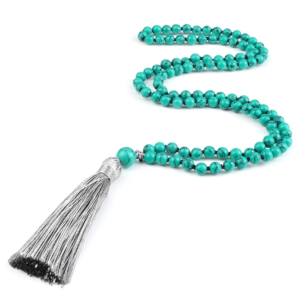 Collier Mala 108 perles de pierre