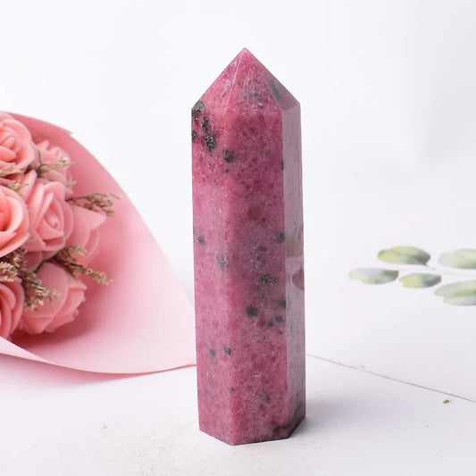 Natural Rhodochrosite Tower