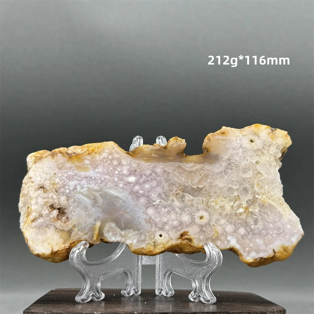 Géode d'agate en forme de fleur d'améthyste rose naturelle, pierre brute minérale, énergie, décoration de la maison, aura, guérison, méditation, prière