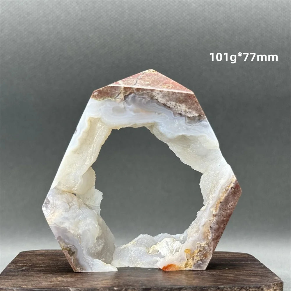 Natural Druzy Geode Fairy Window Tower