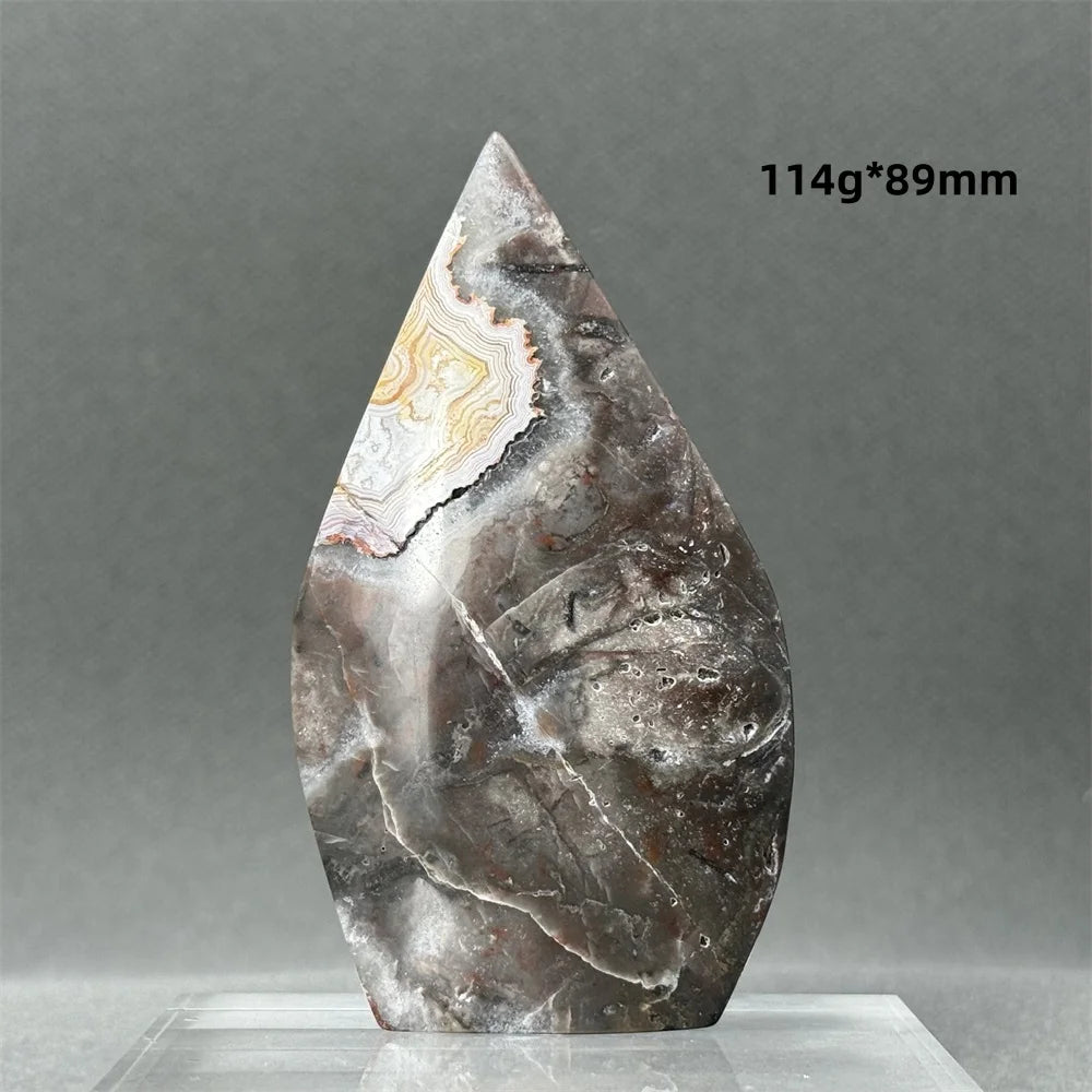 Natural Mexican Crazy Lace Agate Freeform Torch