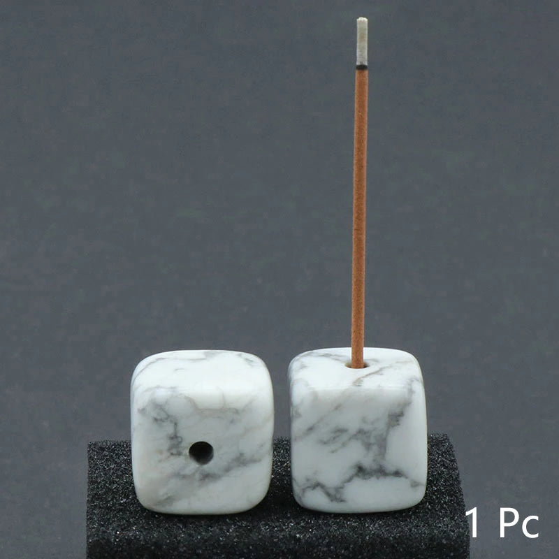 Porte-encens en bloc de cristal