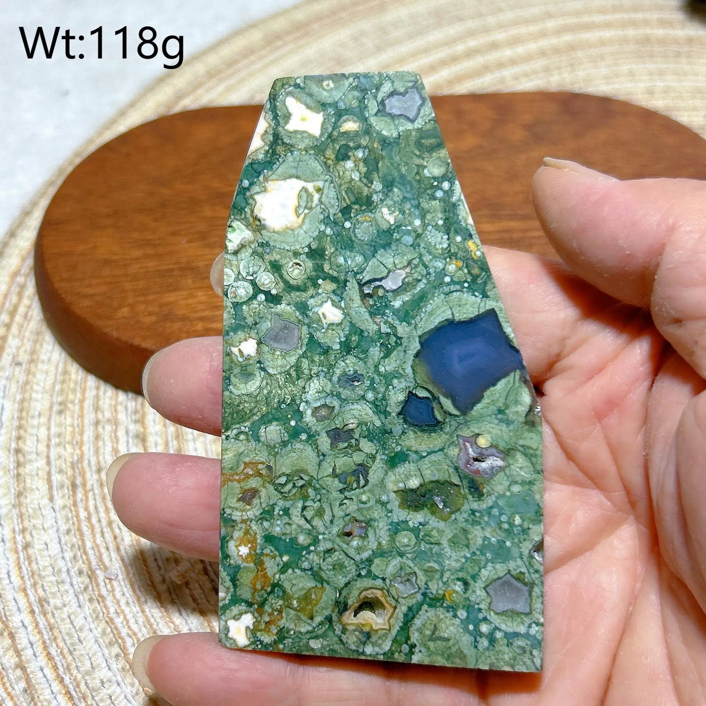 Natural Rainforest Jasper Druzy Slab