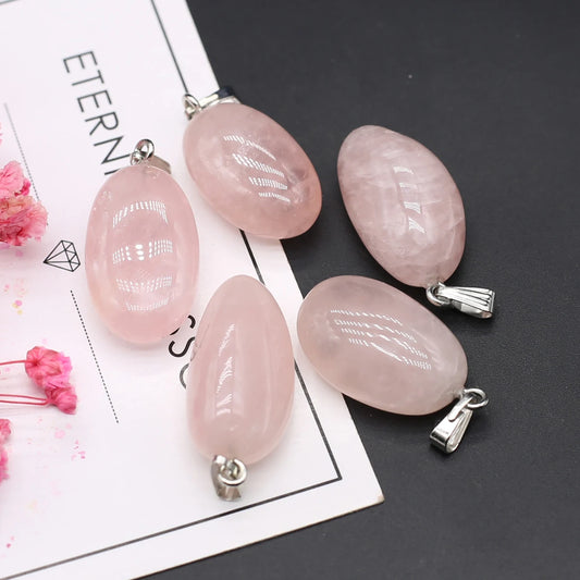 5 Pieces Natural Polished Teardrop Stone Pendant