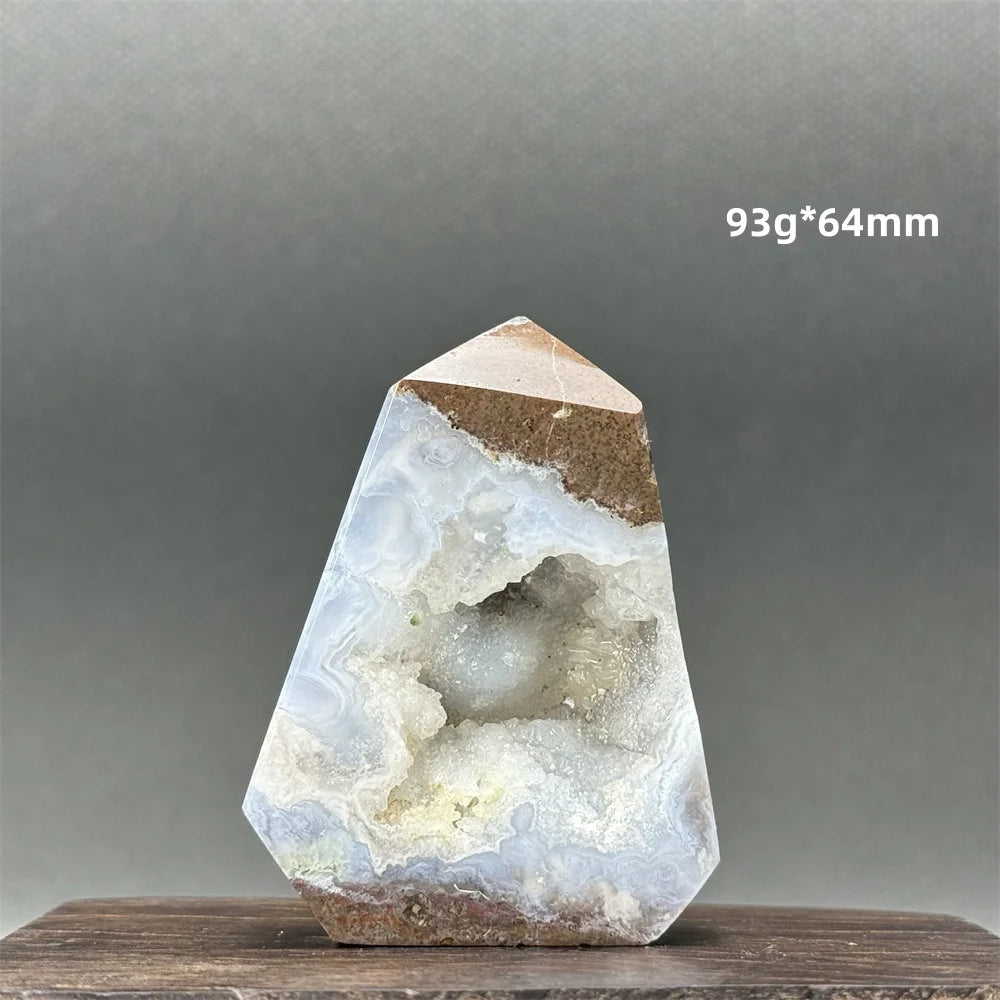 Natural Druzy Geode Fairy Window Tower