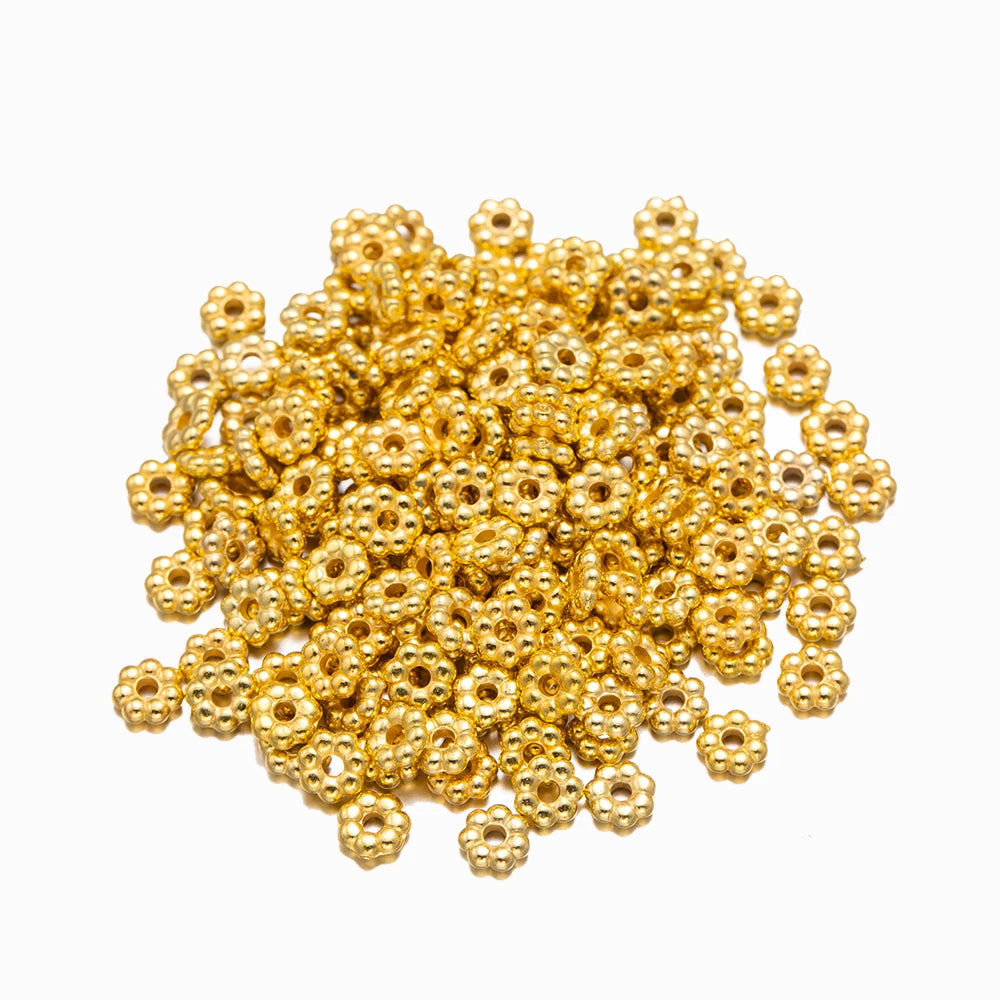 500pcs 4mm Flower Spacer Beads