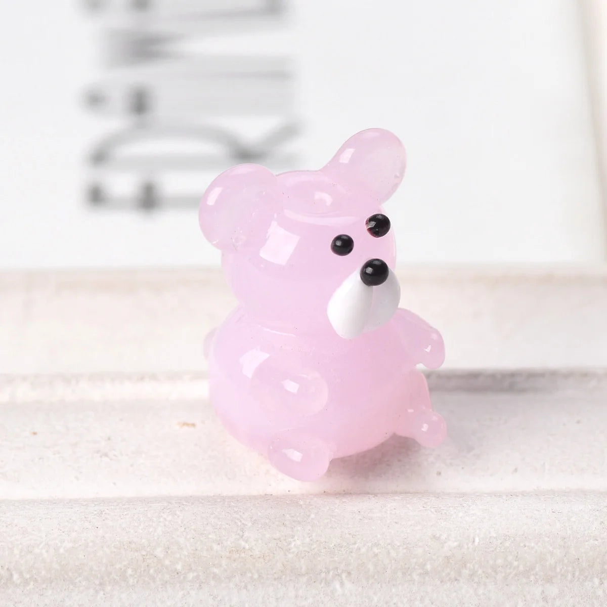 2pcs Bear Handmade Lampwork Glass Beads (15x20mm)