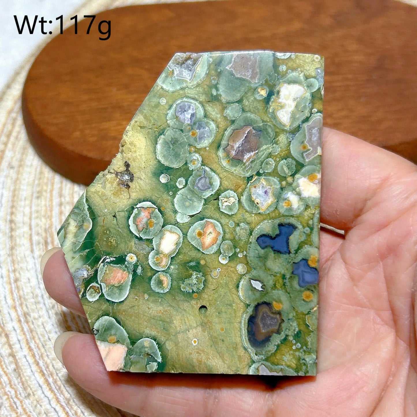 Natural Rainforest Jasper Druzy Slab