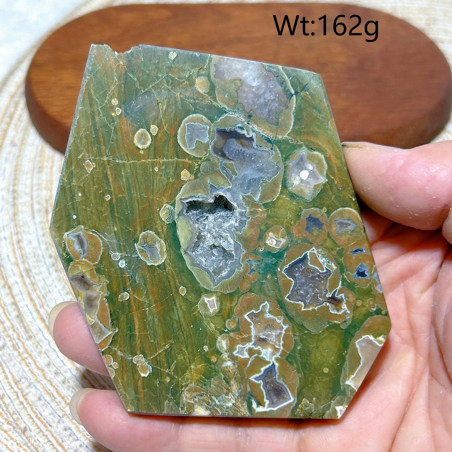 Natural Rainforest Jasper Druzy Slab