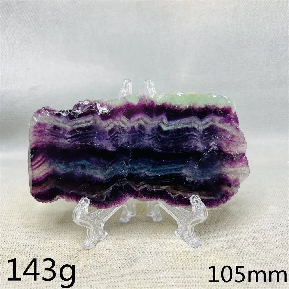 Natural Lightning Rainbow Fluorite Slab