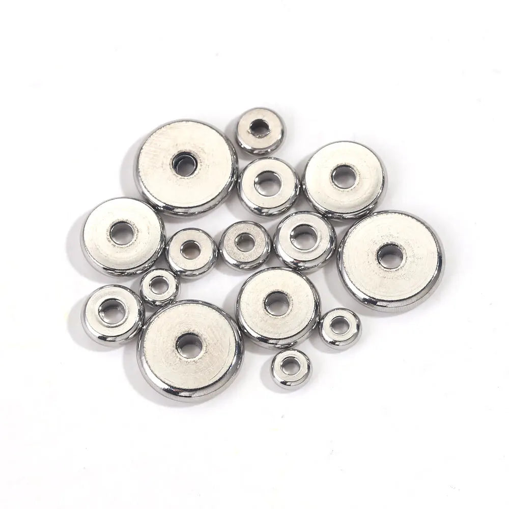 50pcs Stainless Steel Spacer Beads
