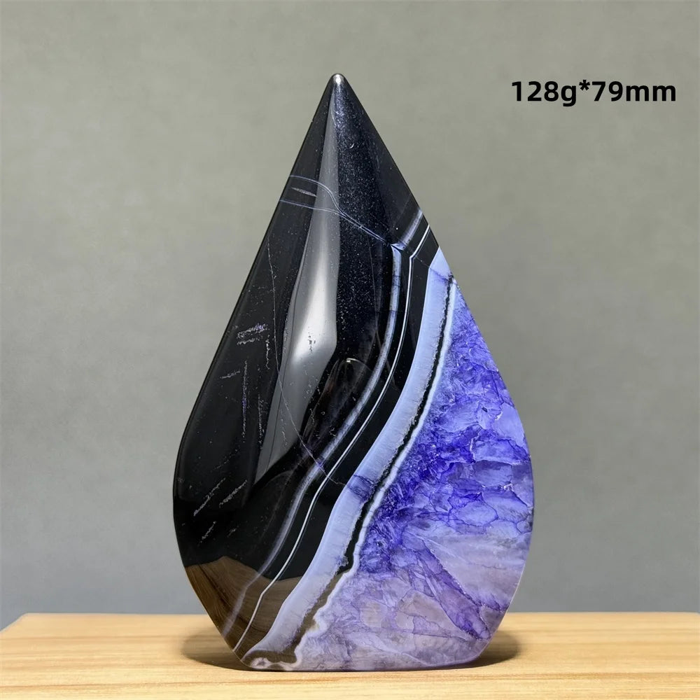 Enhanced Purple Agate Free Form Torch