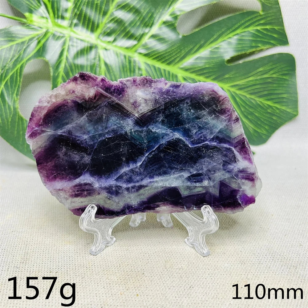 Natural Lightning Rainbow Fluorite Slab