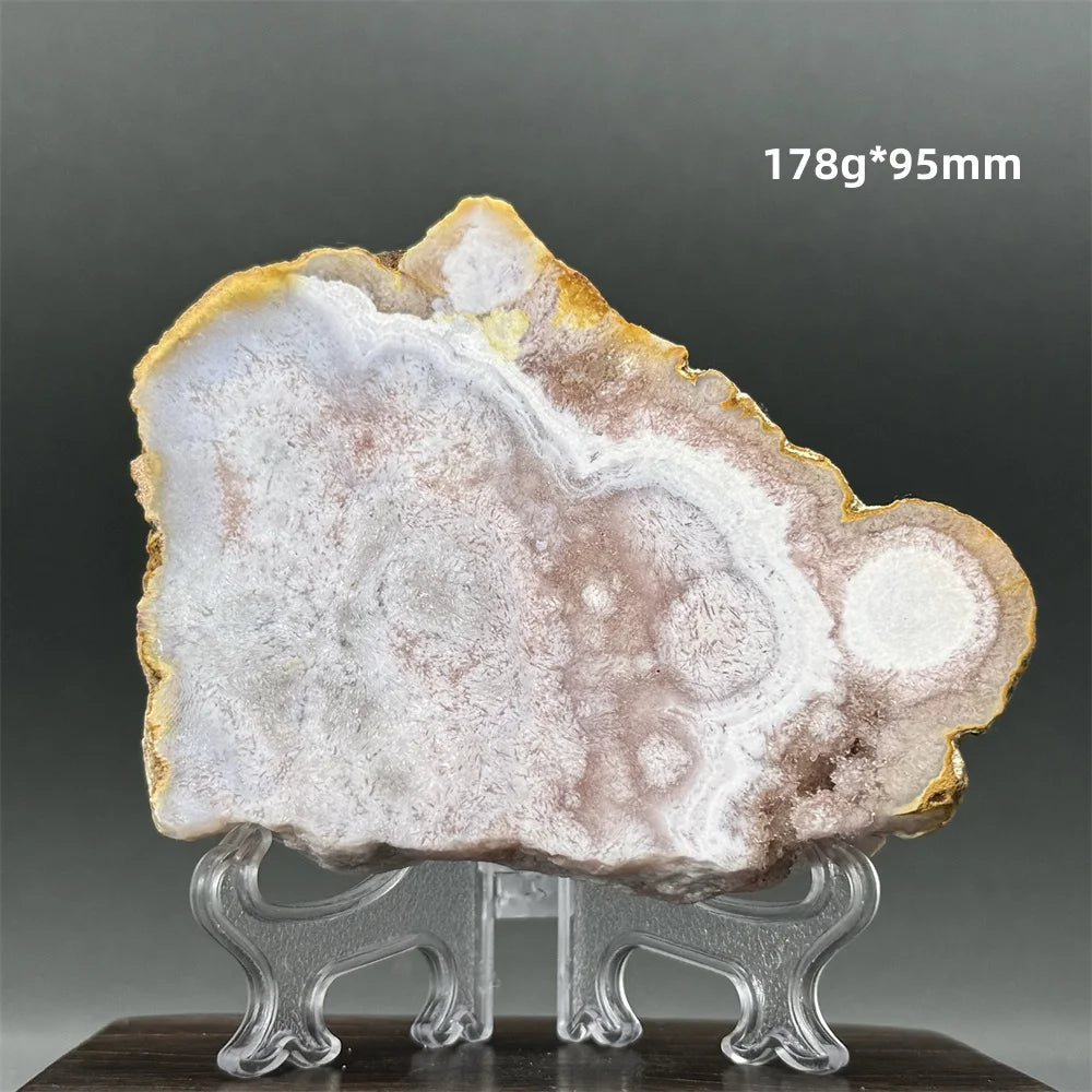 Géode d'agate en forme de fleur d'améthyste rose naturelle, pierre brute minérale, énergie, décoration de la maison, aura, guérison, méditation, prière