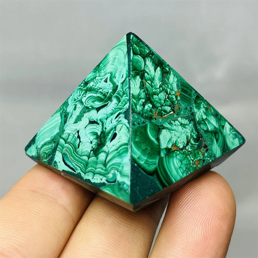 Natural Malachite Pyramids