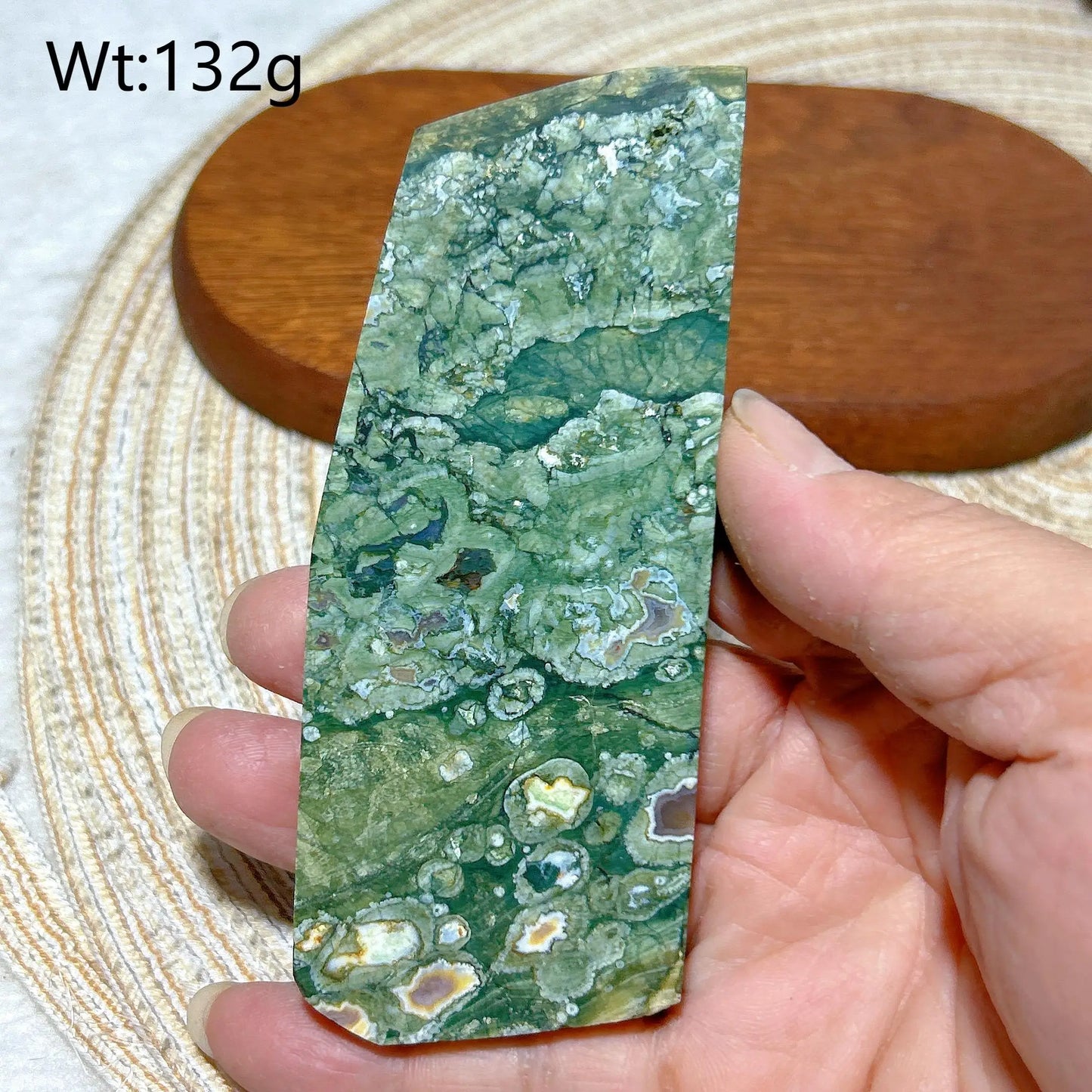 Natural Rainforest Jasper Druzy Slab