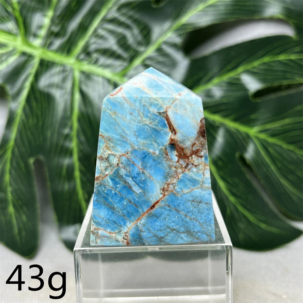 Natural Dominican Larimar Tower