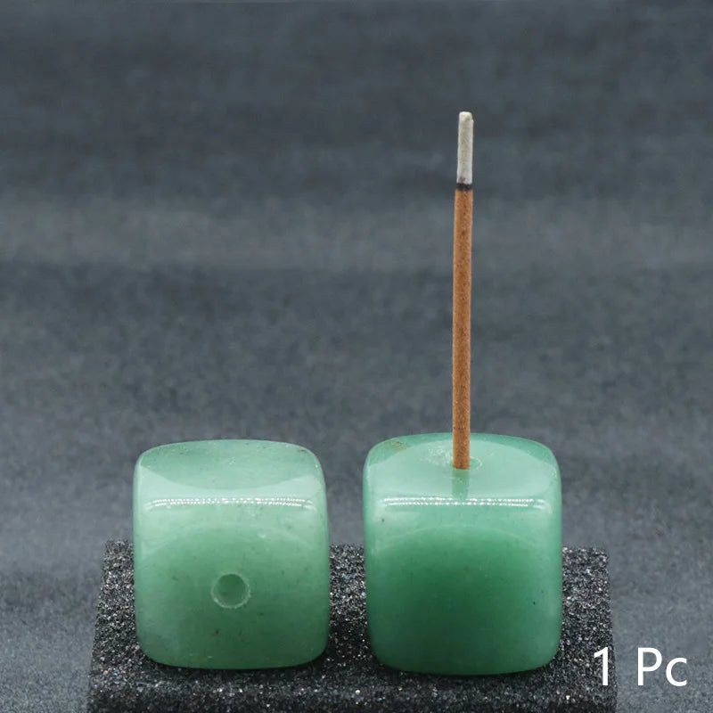 Porte-encens en bloc de cristal