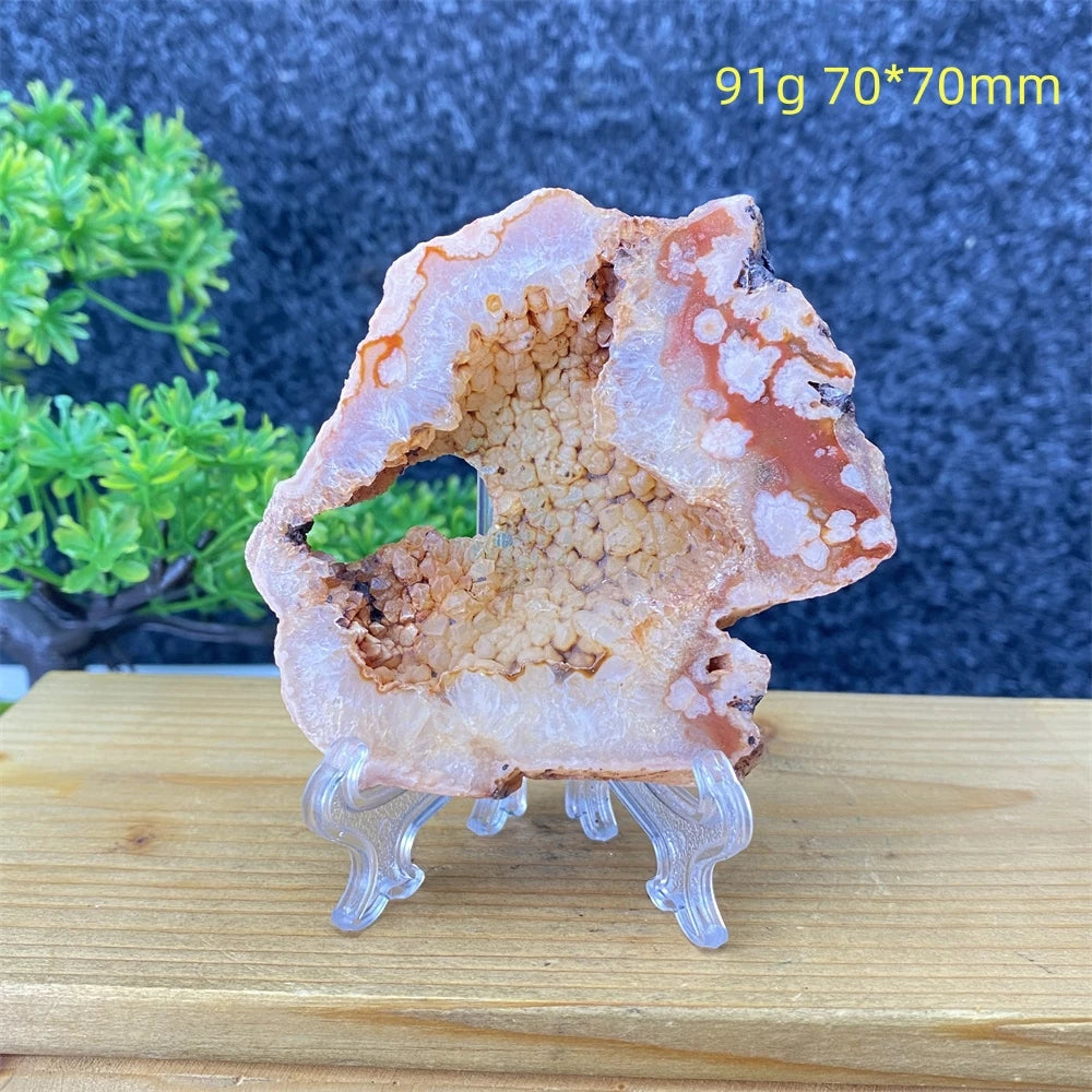 Natural Pink Amethyst Slab (With Stand)